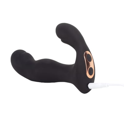 Vibrador Massageador de Próstata em Silicone com 9 Modos de Vibração, 9 Movimentos de Dedilhar e Recarregável - SI Genevieve | 10,5 x 3,2 cm