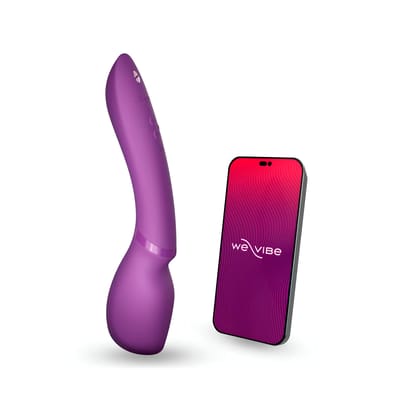 Vibrador Massageador Recarregável em Silicone com 10 Modos de Vibração, Ajuste de Intensidade e Controle Via Aplicativo - We-Vibe Wand 2