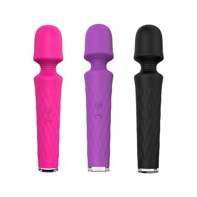 Vibrador Massageador em Silicone com 7 Modos de Vibrações, 4 Intensidades e Recarregável - S-Hande Luna | 21,5 x 4,4 cm | Disponível em 3 Cores