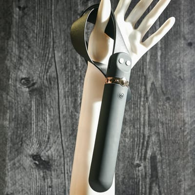 Vibrador Personal Recarregável com 9 Modos de Vibração e Chicote em Couro Sintético - Adam & Eve The Spank Me Vibe | 11,8 x 3 cm