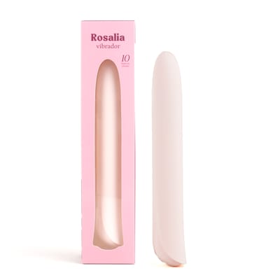 Vibrador Personal em Silicone Macio e Flexível com 10 Modos de Vibração - Exclusiva Rosalia | 13 x 2,4 cm | Disponível em 2 Cores