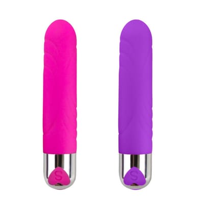 Vibrador Personal em Silicone com Textura Anelar, 12 Modos de Vibração e Recarregável - YouVibe G-Spot Vibrator | 10 x 2,4 cm | Disponível em 2 Cores
