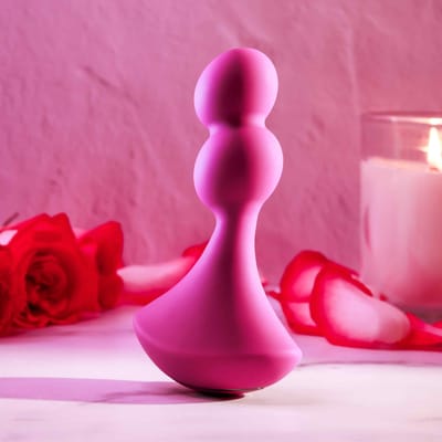 Vibrador de Ponto G com 2 Esferas em Silicone, 7 Modos de Vibração, 5 Tipos de Rotação e Recarregável- Gender X Ball Game | 13,4 x 3,5 cm