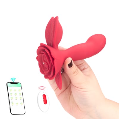 Vibrador de Ponto G e Clitóris com 10 Modos de Vibração, 4 Rotações, Controle Sem Fio e App Interativo - Man Thing Hua Aurora I