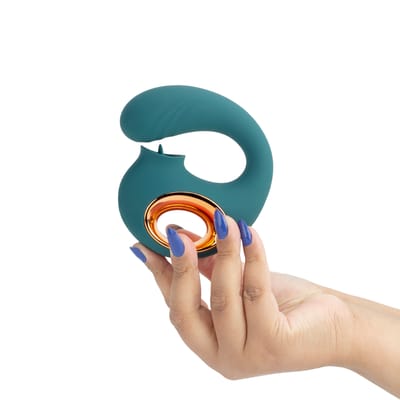 Vibrador de Ponto G e Clitóris em Silicone com 12 Modos de Vibração, 12 Tipos de estimulação e Recarregável - Born To Feeling | 9 cm x 3,3 cm | Disponível em 2 Cores