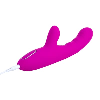 Vibrador de Ponto G e Clitóris com 12 Modos de Vibração, 4 Movimentos e Carregamento via Cabo USB - Pretty Love Angelique | 12 x 3,2 cm