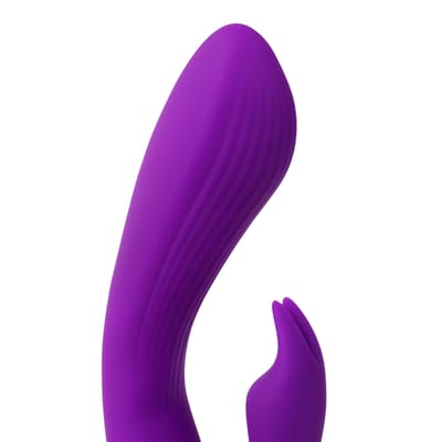 Vibrador de Ponto G e Clitóris Articulado em Silicone com Texturas Anelares, 6 Modos de Vibração e Recarregável - Topo Toys Enjoy Bonnie | 12,5 x 3,6 cm | Disponível em 3 Cores