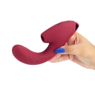 Vibrador de Ponto G e Clitóris em Silicone com 10 Modos de Estímulos e 5 Tipos de Vai e Vem - Me Ame.Love | 12x 3,7 cm