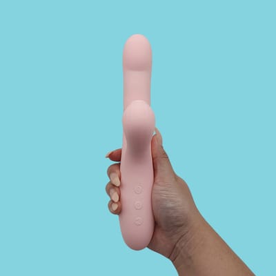 Vibrador de Ponto G e Clitóris em Silicone com 10 Modos de Pulsação e Movimentos de Vai e Vem e Carregamento USB - 11,3 x 3,1 cm | Disponível em 2 Cores