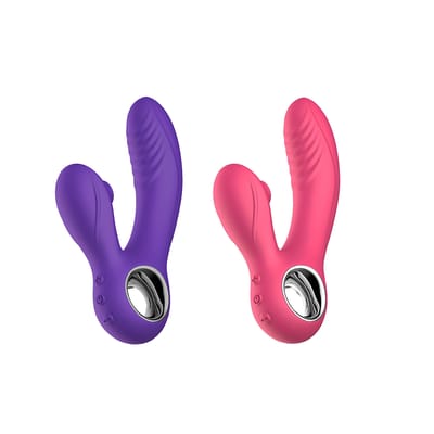Vibrador de Ponto G e Clitóris em Silicone com 10 Modos de Vibração e Pulsação, Alça Ergonômica e Recarregável - SI Raptor | 13 x 3,4 cm | Disponível em 2 Cores