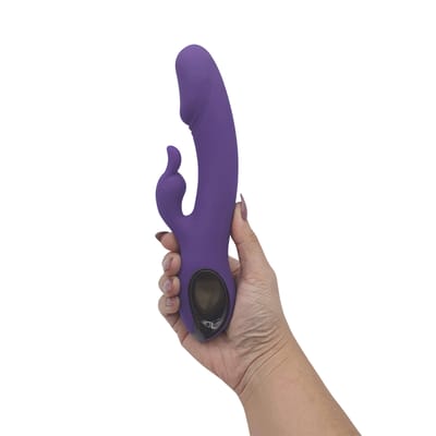 Vibrador de Ponto G e Estimulador Clitoriano 10 Modos de Vibração, Resistente à Água e Recarregável - Evolved Bunny Buddy | 12 x 3,7 cm