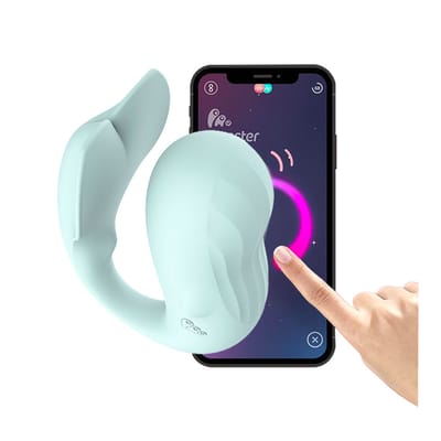 Vibrador de Ponto G e Estimulador de Clitóris Com 8 Modos de Vibração, Aplicativo e Função de Aquecimento - Monster Pub Doctor Whale 2 | 17 x 3,3 cm