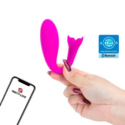Vibrador de Ponto G em Forma de Baleia com 12 Modos de Vibração, Controle Remoto por Aplicativo e Recarregável - Pretty Love Jayleen | Disponível em 2 Cores