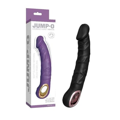 Vibrador de Ponto G em Formato de Pênis com Glande, 10 Modos de Vibração, Resistente à Água e Recarregável - Jump - O | 16,7 x 3,5 cm