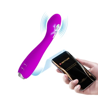 Vibrador de Ponto G com 12 Modos de Vibração, 5 Intensidades de Choque e App via Bluetooth - Pretty Love Homunculus | 14 x 3,2 cm