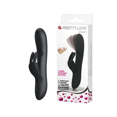Vibrador Rabbit com 7 Modos de Vibração, 4 Movimentos, Recarregável e Resistente à Água - Pretty Love Dylan | 13 x 3,5 cm | Disponível em 3 Cores
