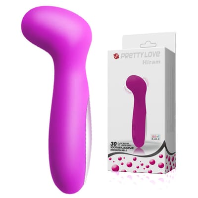 Vibrador de Ponto G Recarregável em Soft Touch com 30 Funções de Vibração, à Prova D'Água - Pretty Love Hiram | 12 x 4,8 cm