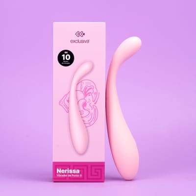 Vibrador de Ponto G em Silicone com 10 Modos de Vibração Potentes e Recarregável - Exclusiva Nerissa | 12 x 2,1 cm