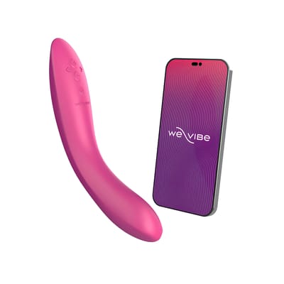 Vibrador Ponto G em Silicone com 10 Modos de Vibrações, Controle Via App e Recarregável - We-Vibe Rave 2 | 13 x 3,8 cm
