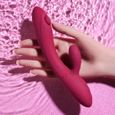 Vibrador Rabbit com 10 Modos de Vibração, Esfera Estimuladora, 2 Motores, Resistente à Água e Recarregável - Evolved Jammin' G | 13 x 3,6 cm