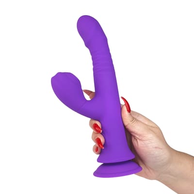 Vibrador Rabbit com 10 Modos de Vibração e Rotações, 10 Tipos de Pulsações, Ventosa na Base e Carregamento Via Cabo USB - I-moon Snow Love | Disponível em 2 Cores