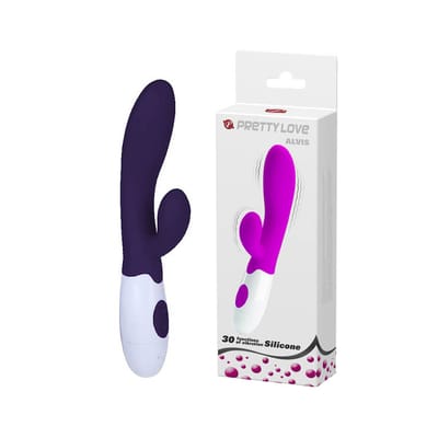 Vibrador Rabbit em Silicone com 29 Modos de Vibração - Pretty Love Alvis | 10,3 x 3 cm | Disponível em 4 Cores