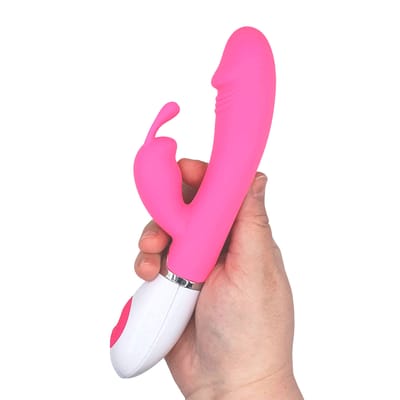 Vibrador Rabbit em Silicone com 30 Modos de Vibrações e Modo Voz - Pretty Love Gene Voice | 9,5 x 3,4 cm
