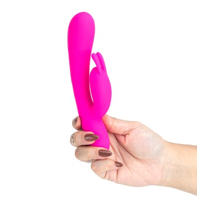 Vibrador Rabbit em Silicone Macio com 3 Velocidades de Dedilhar e 7 Modos de Vibração, Recarregável - Pretty Love | Disponível em 2 Cores