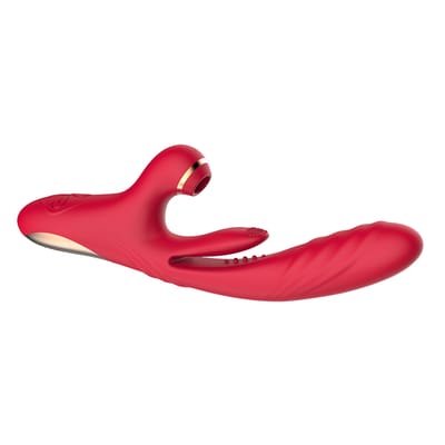 Vibrador Recarregável em Silicone com 3 Modos Vai e Vem no Ponto G, 7 Modos de Sucção e 7 Modos de Batidinhas - Daifuni Vip Mix | Disponível em 2 Cores