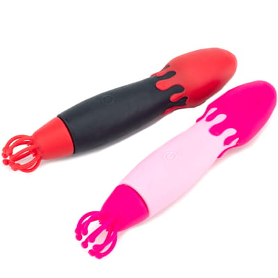 Vibrador com Tentáculos em Silicone, 10 Modos de Vibração e Recarregável - Love Rouser | 15,3 x 4,3 cm | Disponível em 2 Cores