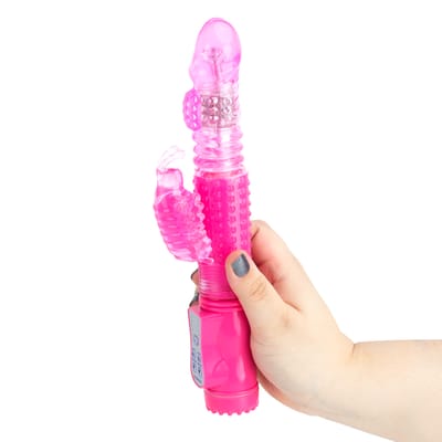 Vibrador Rotativo com Movimento Vai e Vem, 36 Modos de Vibração no Estimulador Clitoriano e Texturas - Jack Rabbit | 11 x 3,4 cm | Disponível em 2 Cores