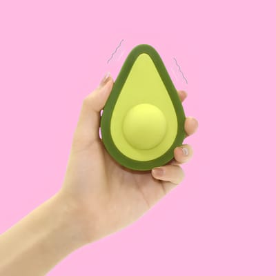 Vibrador em Silicone em Forma de Abacate com 10 Modos de Vibração e Recarregável - MeAme.Love Avocado | 9,8 x 6,8 cm
