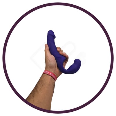 Vibrador Strap On em Silicone com 10 Modos de Vibração e Controle Remoto sem Fio - Aphrodisia Double Rider | 22 x 3,8 cm | Disponível em 2 Cores