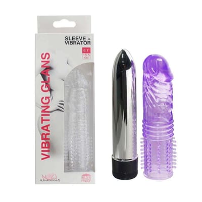 Kit com Capa Peniana Extensora e Vibrador Personal Multivelocidade - Vibrating Glans | Disponível em 2 Cores