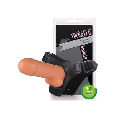 Você & Ele Strap On - Cinta Peniana Ajustável com Prótese Vader em Formato de Pênis com Escroto