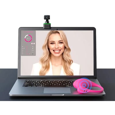 Webcam 4k 60FPS para Cam Girl com Inteligência Artificial, Sensor de Rastreamento e Controle de Gestos - Lovense | 6 x 2,7 cm