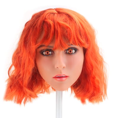 Wendy - Boneca Realística em TPE com Pele Morena, Cabelo Ruivo, Olhos Castanhos, Seios Médios, Vértebras em Aço e Acessórios - 41 kg e 1,58 Metros de Altura