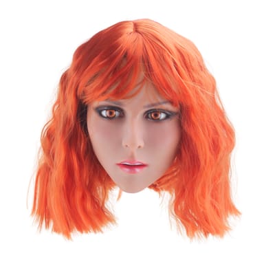 Wendy - Boneca Realística em TPE com Pele Morena, Cabelo Ruivo, Olhos Castanhos, Seios Médios, Vértebras em Aço e Acessórios - 41 kg e 1,58 Metros de Altura