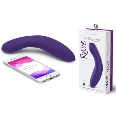 Vibrador Recarregável de Luxo em Silicone com 10 Modos de Vibração Controladas Por Aplicativo - 19 x 3,5 cm | We-Vibe Rave