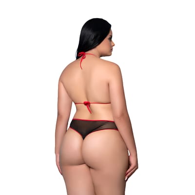 Body Frente Única em Tule com Renda Vermelha - Yaffa Lingerie Deluxe Edition | Disponível em 3 Tamanhos