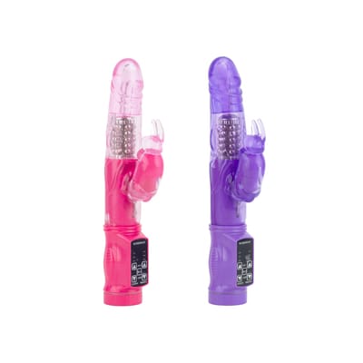 Vibrador Rabbit em Silicone com 12 Modos de Vibração, Rotativo, Estimulador Clitoriano, Resistente a Água e Recarregável - YouVibe | 10 x 3 cm | Disponível em 2 Cores