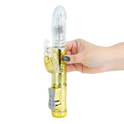 Vibrador Rotativo Recarregável com Estimulador de Clítoris Borboleta, 36 Modos de Vibração e 6 Modos de Velocidade - Youvibe | 11,8 x 3,4 cm | Disponível em 3 Cores