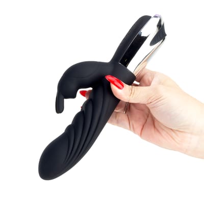 Vibrador de Ponto G com Estimulador de Clitóris e 6 Modos de Vibração em 5 Intensidades - Lealso Zeus Olympus | 11,5 x 3,8 cm