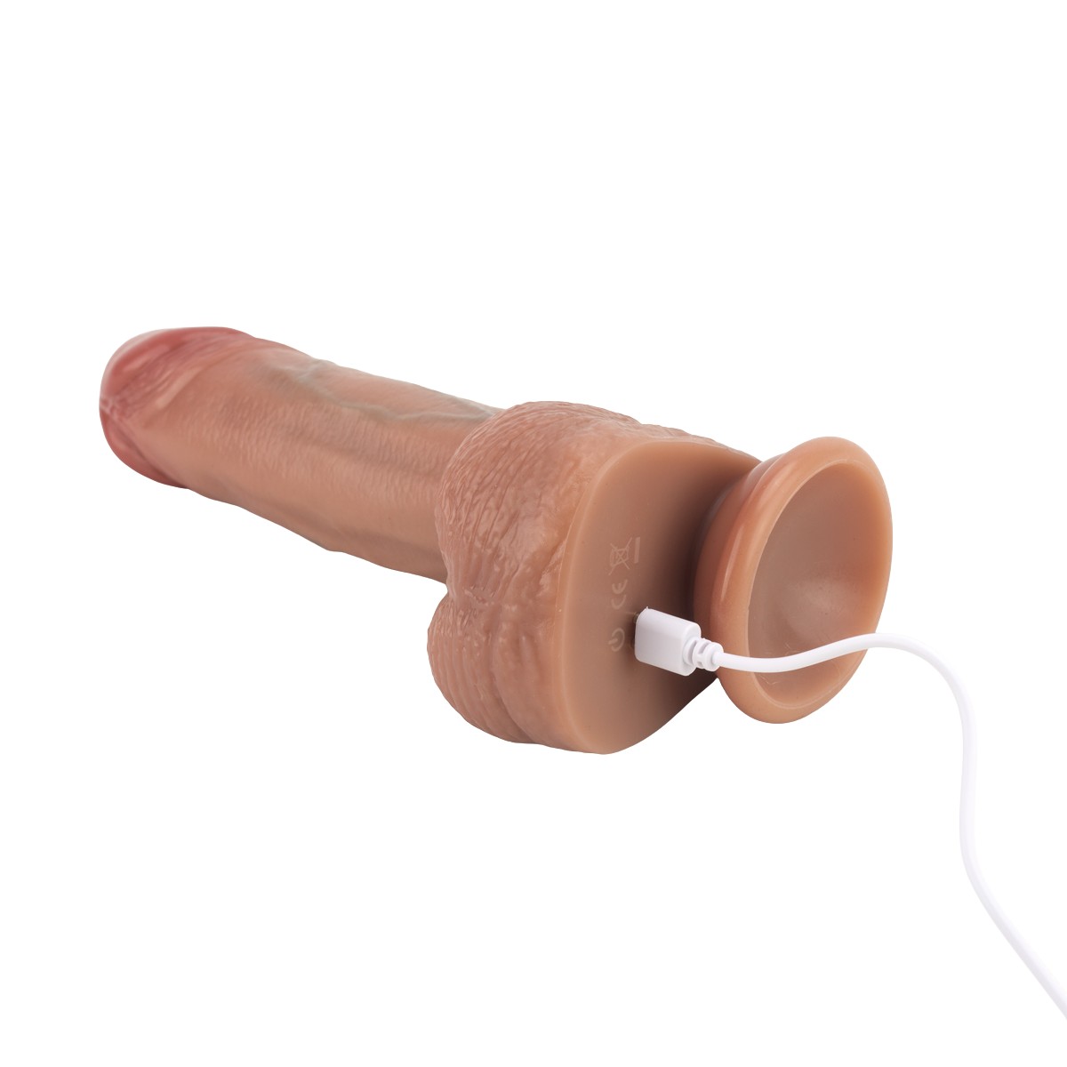 Prótese Peniana Realística com 5 Vibrações e 3 Movimentos de Sobe e Desce, Controle Remoto sem Fio e Recarregável - Yaffa Total Satisfaction | 15 x 4 cm - 9