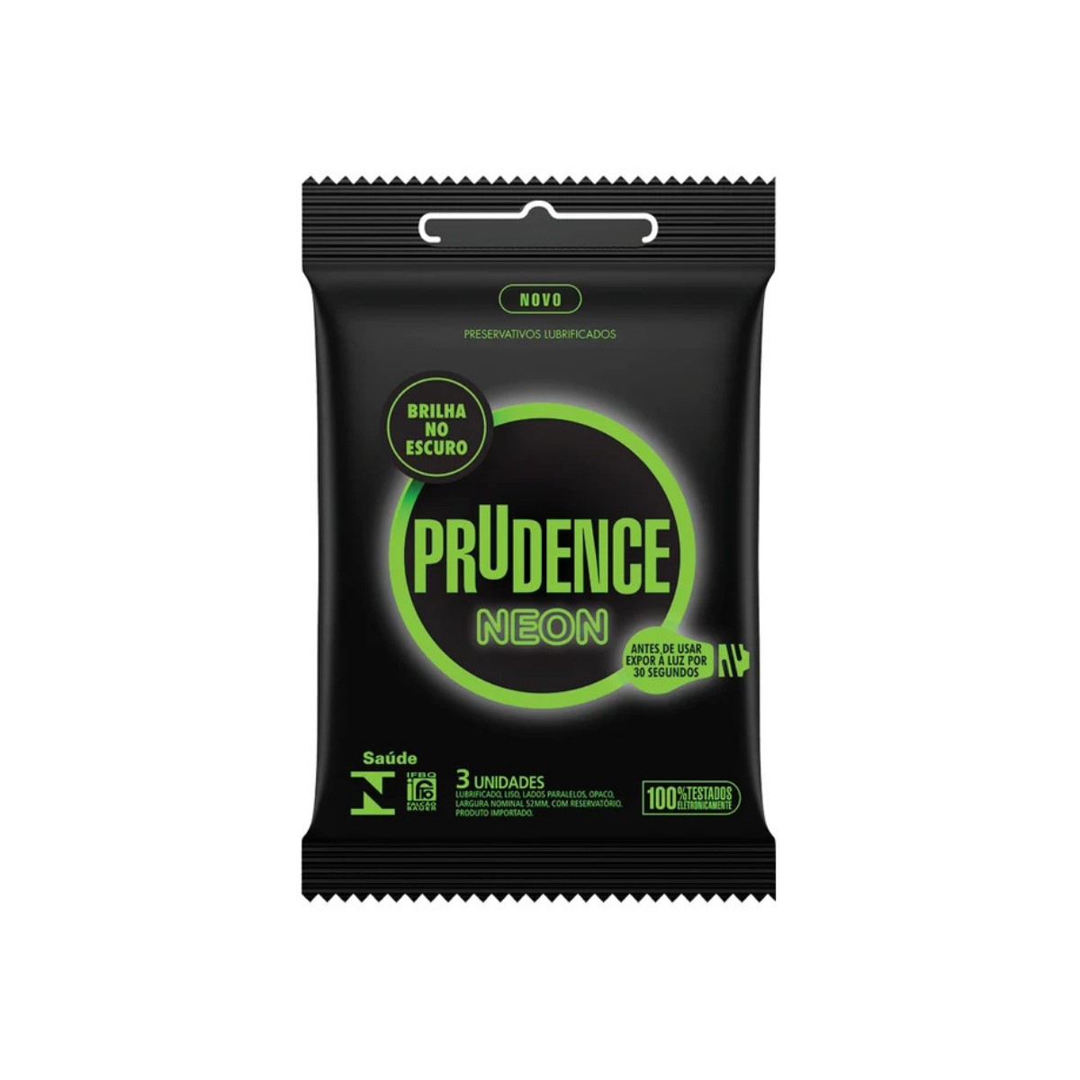 Preservativo Fosforescente que Brilha no Escuro - Prudence Neon | 3 Unidades - 2