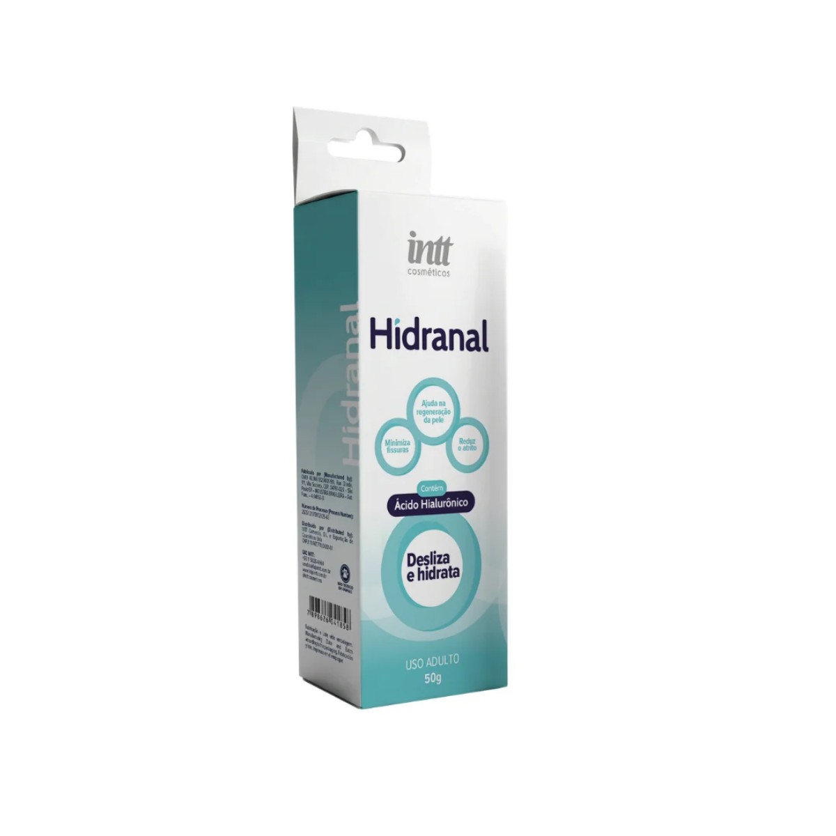 Lubrificante Hidratante para Região Íntima e Anal com Ácido Hialurônico - Intt Hidranal By Castropil | 50g - 2