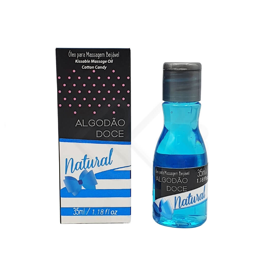Óleo Para Massagem Beijável com Efeito que Aquece - Algodão Doce | 35 ml | Disponível em 7 Sabores - 12