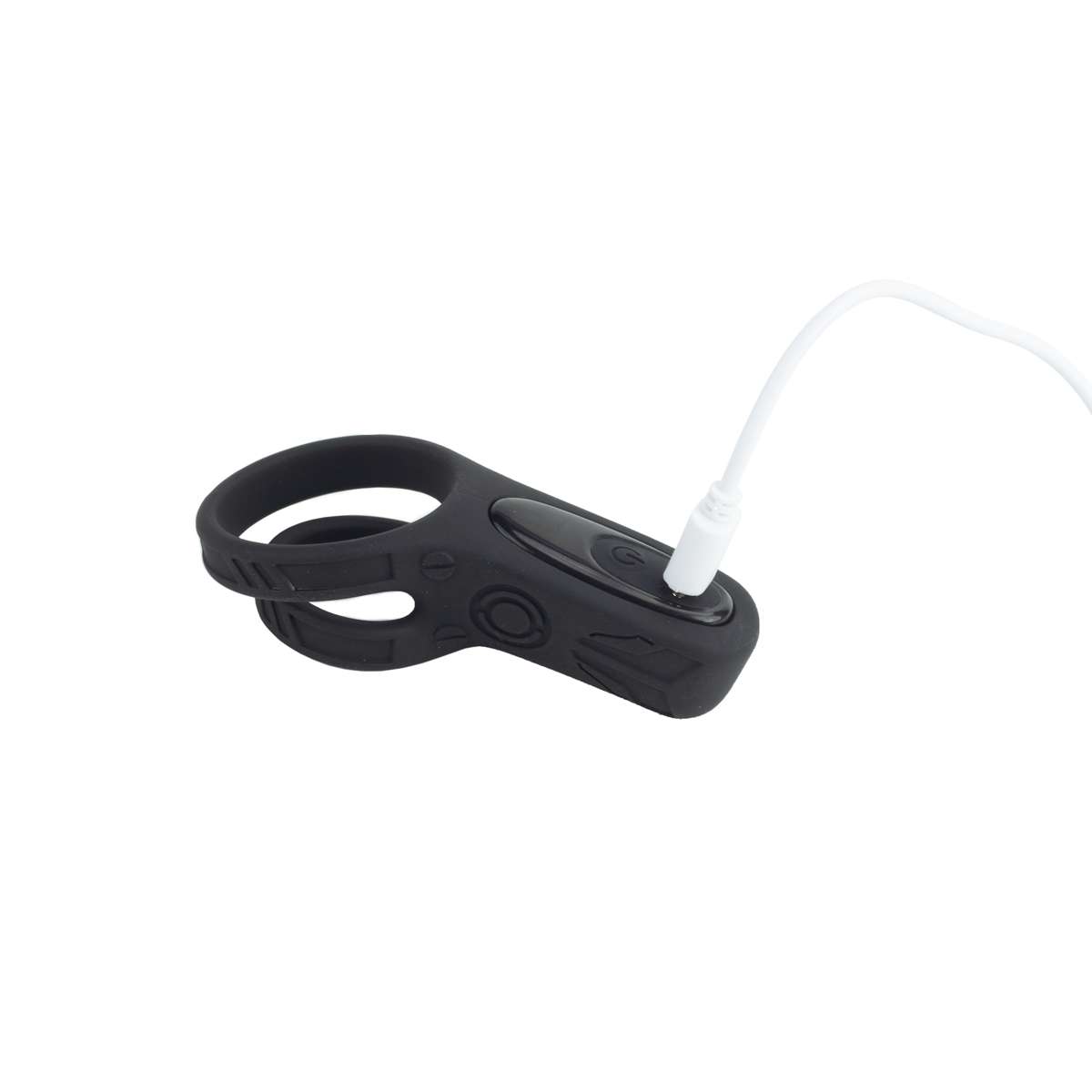 Anel Peniano Duplo em Silicone com Estimulador de Clitóris e 9 Modos de Vibração e Cápsula Removível | 10 x 4,9 cm - 5