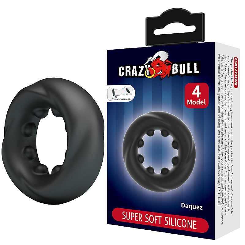 Anel Peniano em Silicone Aveludado Com Textura Ondular - Crazy Bull Daquez | 2,9 cm - 2