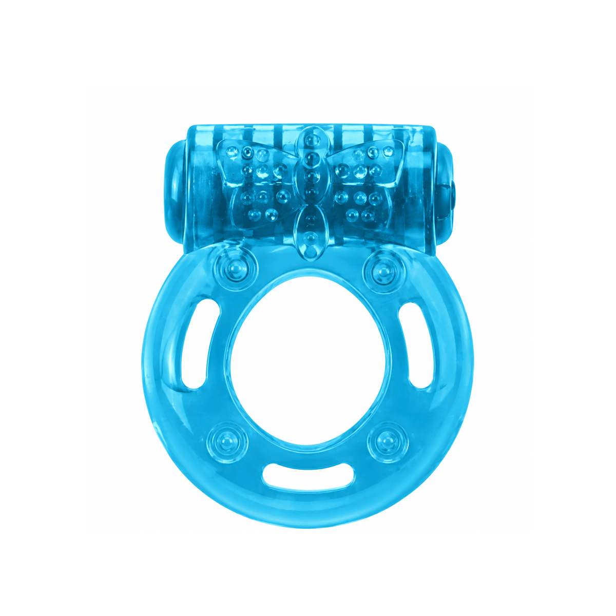 Anel Peniano Com Vibração e Estimulador de Clítoris com Textura Estimuladora | Disponível em 6 Cores - 1